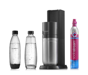 Saturator do wody gazowanej SodaStream Duo czarny'+ 2 butelki+ nabój CO2