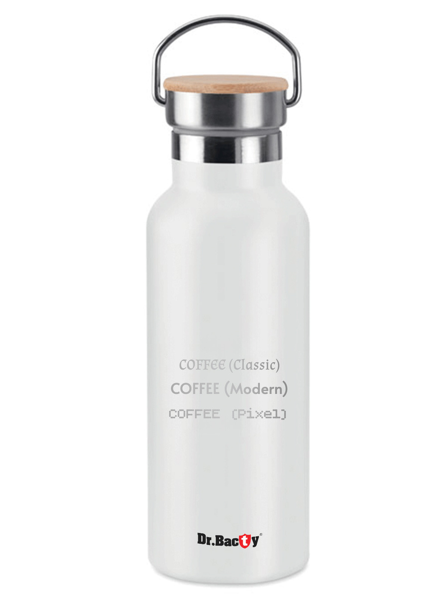 Butelka termiczna Dr.Bacty Iris 500 ml - biała- personalizowana grawerem