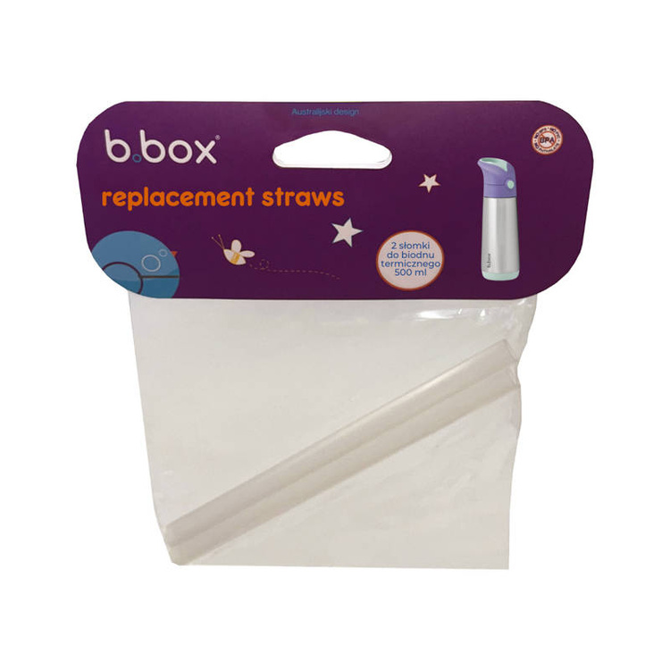 B.Box Zestaw słomek do bidonu termicznego 500ml i butelki tritanowej 600ml 2 szt.