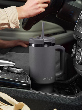 Contigo Streeterville Tumbler - Kubek termiczny ze słomką - 1200 ml - Darkstone