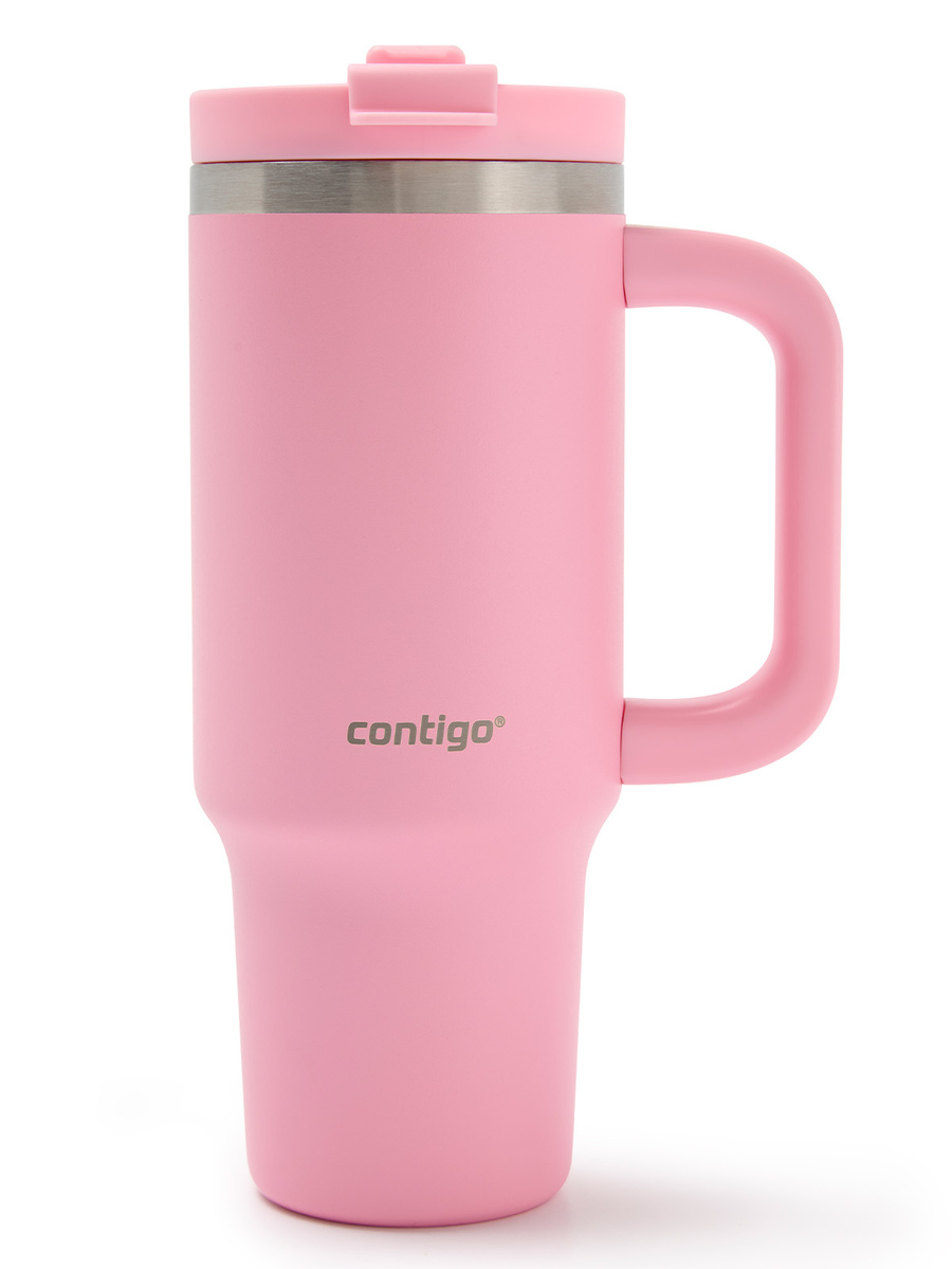 Contigo Streeterville Tumbler Mini - Kubek termiczny ze słomką - 880 ml - Strawberry Cream