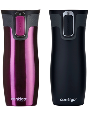 Contigo West Loop 2.0 - Zestaw kubków termicznych - 470ml - Malinowy + Czarny Mat